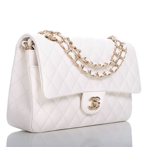 white chanel shoulder bag